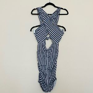 Cut out open back tie dress